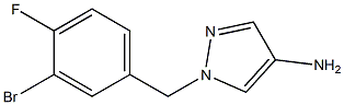 1-[(3-bromo-4-fluorophenyl)methyl]-1H-pyrazol-4-amine Struktur