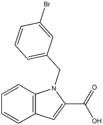 1-[(3-bromophenyl)methyl]-1H-indole-2-carboxylic acid Struktur