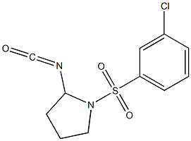 1-[(3-chlorobenzene)sulfonyl]-2-isocyanatopyrrolidine Struktur