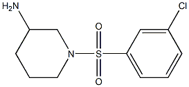 1-[(3-chlorobenzene)sulfonyl]piperidin-3-amine Struktur