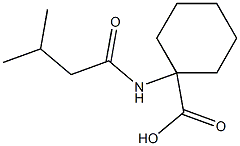 1-[(3-methylbutanoyl)amino]cyclohexanecarboxylic acid Struktur