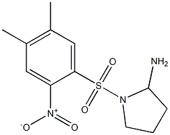 1-[(4,5-dimethyl-2-nitrobenzene)sulfonyl]pyrrolidin-2-amine Struktur