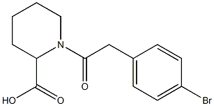 1-[(4-bromophenyl)acetyl]piperidine-2-carboxylic acid Struktur