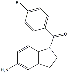 1-[(4-bromophenyl)carbonyl]-2,3-dihydro-1H-indol-5-amine Struktur