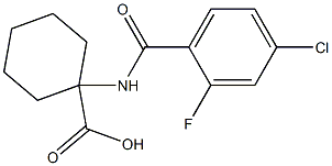 1-[(4-chloro-2-fluorobenzene)amido]cyclohexane-1-carboxylic acid Struktur