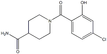 1-[(4-chloro-2-hydroxyphenyl)carbonyl]piperidine-4-carboxamide Struktur