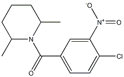 1-[(4-chloro-3-nitrophenyl)carbonyl]-2,6-dimethylpiperidine Struktur