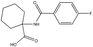 1-[(4-fluorobenzoyl)amino]cyclohexanecarboxylic acid Struktur