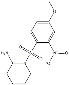 1-[(4-methoxy-2-nitrobenzene)sulfonyl]piperidin-2-amine Struktur