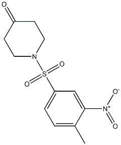 1-[(4-methyl-3-nitrobenzene)sulfonyl]piperidin-4-one Struktur