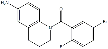 1-[(5-bromo-2-fluorophenyl)carbonyl]-1,2,3,4-tetrahydroquinolin-6-amine Struktur