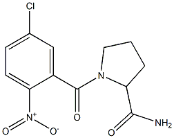 1-[(5-chloro-2-nitrophenyl)carbonyl]pyrrolidine-2-carboxamide Struktur