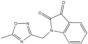 1-[(5-methyl-1,2,4-oxadiazol-3-yl)methyl]-2,3-dihydro-1H-indole-2,3-dione Struktur