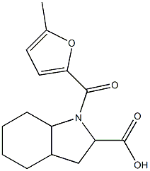 1-[(5-methylfuran-2-yl)carbonyl]-octahydro-1H-indole-2-carboxylic acid Struktur