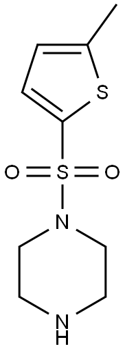 1-[(5-methylthiophene-2-)sulfonyl]piperazine Struktur