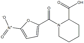 1-[(5-nitrofuran-2-yl)carbonyl]piperidine-2-carboxylic acid Struktur