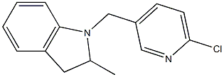 1-[(6-chloropyridin-3-yl)methyl]-2-methyl-2,3-dihydro-1H-indole Struktur