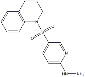 1-[(6-hydrazinylpyridine-3-)sulfonyl]-1,2,3,4-tetrahydroquinoline Struktur