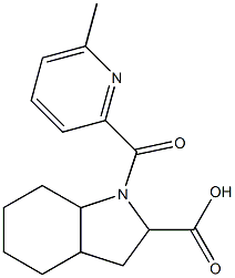 1-[(6-methylpyridin-2-yl)carbonyl]octahydro-1H-indole-2-carboxylic acid Struktur