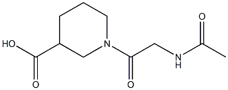 1-[(acetylamino)acetyl]piperidine-3-carboxylic acid Struktur