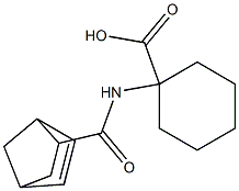 1-[(bicyclo[2.2.1]hept-5-en-2-ylcarbonyl)amino]cyclohexanecarboxylic acid Struktur