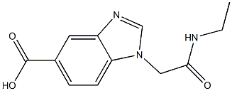 1-[(ethylcarbamoyl)methyl]-1H-1,3-benzodiazole-5-carboxylic acid Struktur