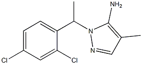 1-[1-(2,4-dichlorophenyl)ethyl]-4-methyl-1H-pyrazol-5-amine Struktur