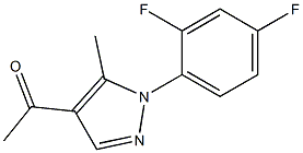 1-[1-(2,4-difluorophenyl)-5-methyl-1H-pyrazol-4-yl]ethan-1-one Struktur