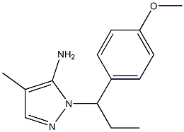 1-[1-(4-methoxyphenyl)propyl]-4-methyl-1H-pyrazol-5-amine Struktur