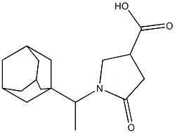 1-[1-(adamantan-1-yl)ethyl]-5-oxopyrrolidine-3-carboxylic acid Struktur