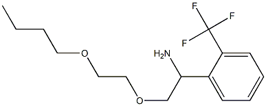 1-[1-amino-2-(2-butoxyethoxy)ethyl]-2-(trifluoromethyl)benzene Struktur