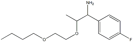 1-[1-amino-2-(2-butoxyethoxy)propyl]-4-fluorobenzene Struktur