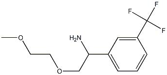 1-[1-amino-2-(2-methoxyethoxy)ethyl]-3-(trifluoromethyl)benzene Struktur