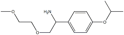 1-[1-amino-2-(2-methoxyethoxy)ethyl]-4-(propan-2-yloxy)benzene Struktur