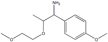 1-[1-amino-2-(2-methoxyethoxy)propyl]-4-methoxybenzene Struktur