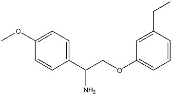 1-[1-amino-2-(3-ethylphenoxy)ethyl]-4-methoxybenzene Struktur