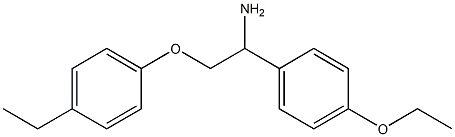 1-[1-amino-2-(4-ethylphenoxy)ethyl]-4-ethoxybenzene Struktur