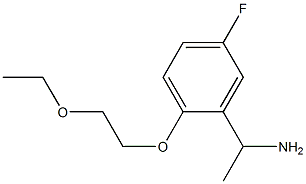 1-[2-(2-ethoxyethoxy)-5-fluorophenyl]ethan-1-amine Struktur