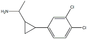 1-[2-(3,4-dichlorophenyl)cyclopropyl]ethan-1-amine Struktur