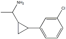 1-[2-(3-chlorophenyl)cyclopropyl]ethan-1-amine Struktur