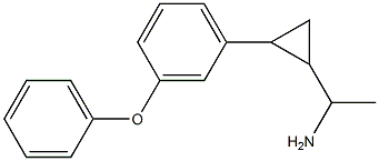 1-[2-(3-phenoxyphenyl)cyclopropyl]ethan-1-amine Struktur