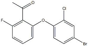 1-[2-(4-bromo-2-chlorophenoxy)-6-fluorophenyl]ethan-1-one Struktur