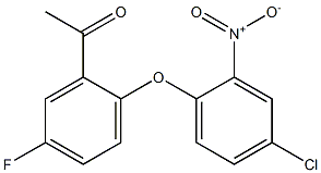 1-[2-(4-chloro-2-nitrophenoxy)-5-fluorophenyl]ethan-1-one Struktur