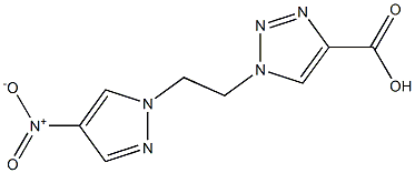 1-[2-(4-nitro-1H-pyrazol-1-yl)ethyl]-1H-1,2,3-triazole-4-carboxylic acid Struktur