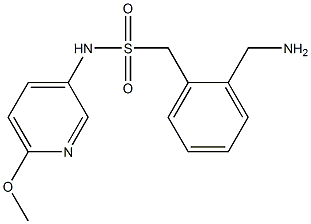 1-[2-(aminomethyl)phenyl]-N-(6-methoxypyridin-3-yl)methanesulfonamide Struktur