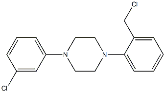 1-[2-(chloromethyl)phenyl]-4-(3-chlorophenyl)piperazine Struktur