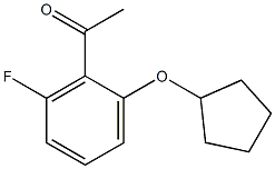 1-[2-(cyclopentyloxy)-6-fluorophenyl]ethan-1-one Struktur