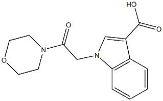 1-[2-(morpholin-4-yl)-2-oxoethyl]-1H-indole-3-carboxylic acid Struktur