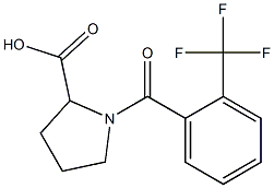 1-[2-(trifluoromethyl)benzoyl]pyrrolidine-2-carboxylic acid Struktur