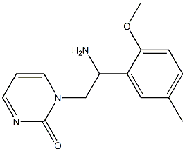 1-[2-amino-2-(2-methoxy-5-methylphenyl)ethyl]pyrimidin-2(1H)-one Struktur